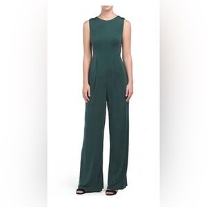 NWT Kendall + Kylie Cut Out Jersey Jumpsuit Sycamore Green size S